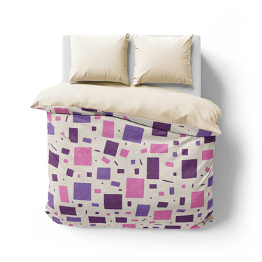 Geometric Confetti Purple & Pink Mockup Overhead Natural