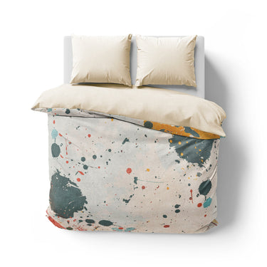 Colin Paint Splatter Multicolor Mockup Overhead Natural