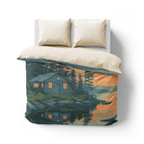 Adirondack Lakeside Cabin Mockup Overhead Natural