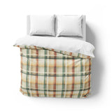 Madras Plaid Taupe Green Mockup Overhead