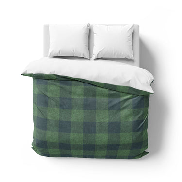 Buffalo Plaid Green Navy Mockup Overhead