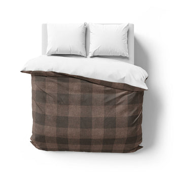 Buffalo Plaid Hickory Brown Mockup Overhead