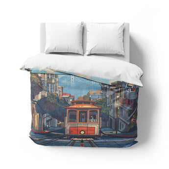 San Francisco Trolley Mockup Overhead