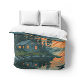 Adirondack Lakeside Cabin Mockup Overhead