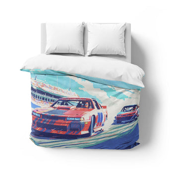 8 Bit Stock Cars Mockup Overhead