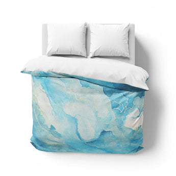 Zephyr Watercolor Azure Blue Mockup Overhead