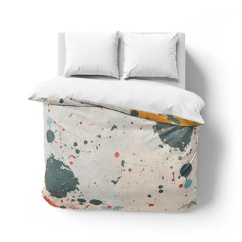 Colin Paint Splatter Multicolor Mockup Overhead