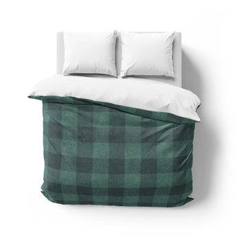 Buffalo Plaid Deep Teal Mockup Overhead
