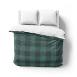 Buffalo Plaid Deep Teal Mockup Overhead