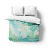 Zephyr Watercolor Blue & Green Mockup Overhead