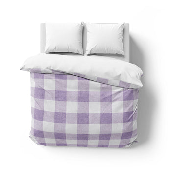 Buffalo Plaid Lilac Mockup Overhead