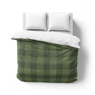 Buffalo Plaid Dark Olive Mockup Overhead
