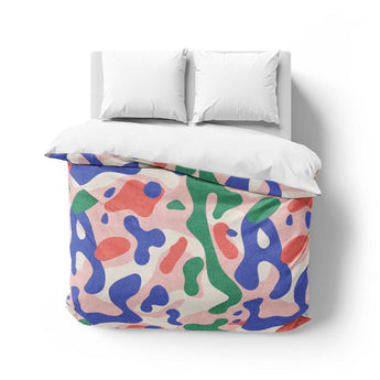 Concetta Pink Green & Blue Mockup Overhead