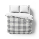 Buffalo Plaid Light Grey Mockup Overhead