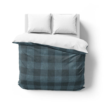Buffalo Plaid Dark Navy Mockup Overhead