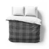 Buffalo Plaid Charcoal Black Mockup Overhead
