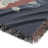 Koi Pond Blue Mockup Woven Detail