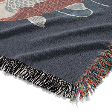 Koi Pond Blue Mockup Woven Detail