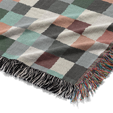 Pixel Mosaic Multicolor Earthtone Mockup Woven Detail