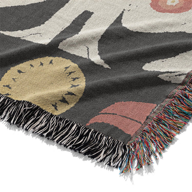 Tribal Birds Black Mockup Woven Detail