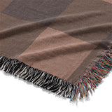 Buffalo Plaid Dark Cedar Brown Mockup Woven Detail