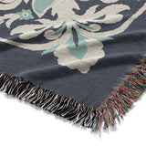 Eugina Seafoam & Navy Mockup Woven Detail
