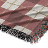 Wallace Plaid Maroon & Gold Mockup Woven Detail