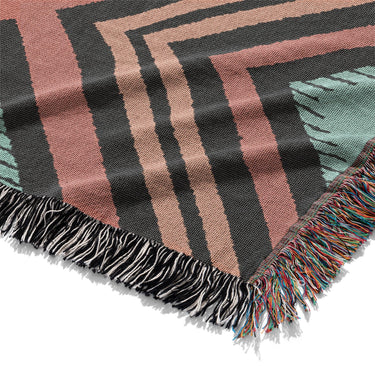 Pancho Turquoise & Vermillion Mockup Woven Detail