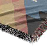 Zareen Blue & Orange Mockup Woven Detail