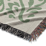 Floranna Ivory & Green Mockup Woven Detail