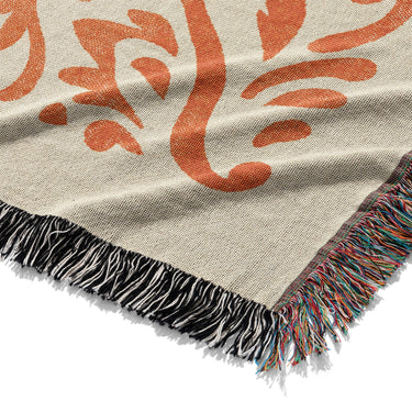 Floranna Ivory & Orange Mockup Woven Detail