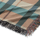 Brenton Plaid Taupe Teal Mockup Woven Detail