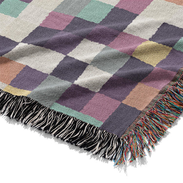 Pixel Mosaic Multicolor Midtone Mockup Woven Detail