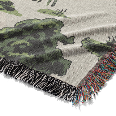 UFO Cow Abduction Toile Mockup Woven Detail
