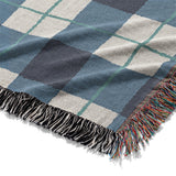 Wallace Plaid Blue & Teal Mockup Woven Detail