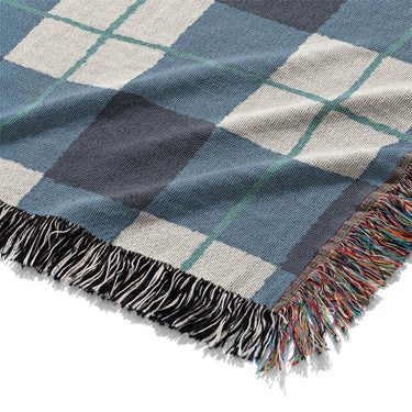 Wallace Plaid Blue & Teal Mockup Woven Detail