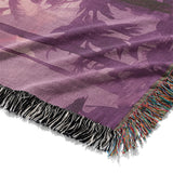 Sunset Palms Pink & Purple Mockup Woven Detail