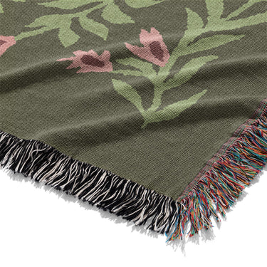 Flamingo Friends Sage Green Mockup Woven Detail