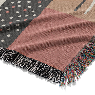 Midsummer Bloom Blue & Red Mockup Woven Detail