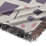 Geometric Confetti Purple & Pink Mockup Woven Detail
