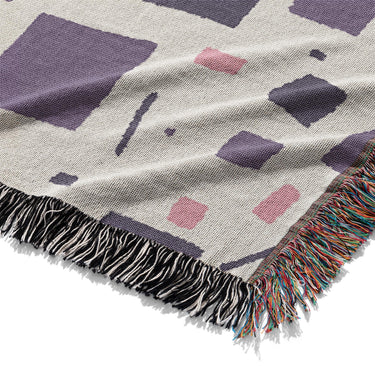 Geometric Confetti Purple & Pink Mockup Woven Detail