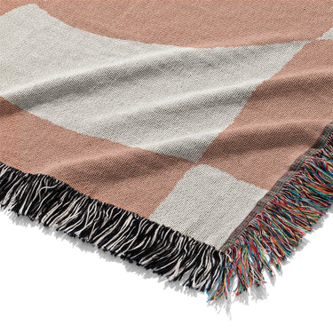 Twyla Checkered Coral Mockup Woven Detail