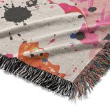 Kayla Paint Splatter Mockup Woven Detail