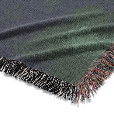 Andromeda Watercolor Navy & Kelly Green Mockup Woven Detail