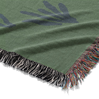 Desert Coyote Midnight Blue & Sage Green Mockup Woven Detail