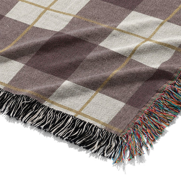 Wallace Plaid Maroon & Gold Mockup Woven Detail