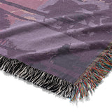 Sunset Palms Pink & Purple Mockup Woven Detail