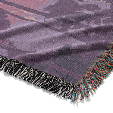 Sunset Palms Pink & Purple Mockup Woven Detail