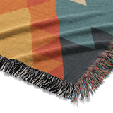 Zareen Blue & Orange Mockup Woven Detail