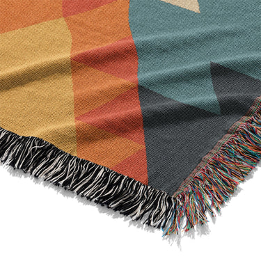 Zareen Blue & Orange Mockup Woven Detail